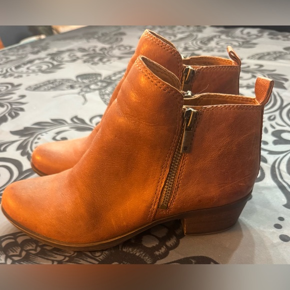 Lucky Brand Tan Leather Ankle Boots - Picture 1 of 4